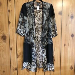 Chico’s sheer duster cardigan